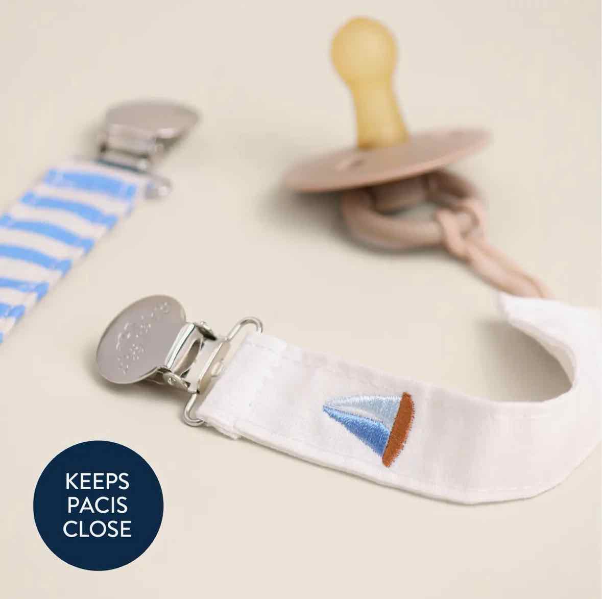 2pk Itzy Clip Fabric Pacifier Strap - More Options - OodlesCB