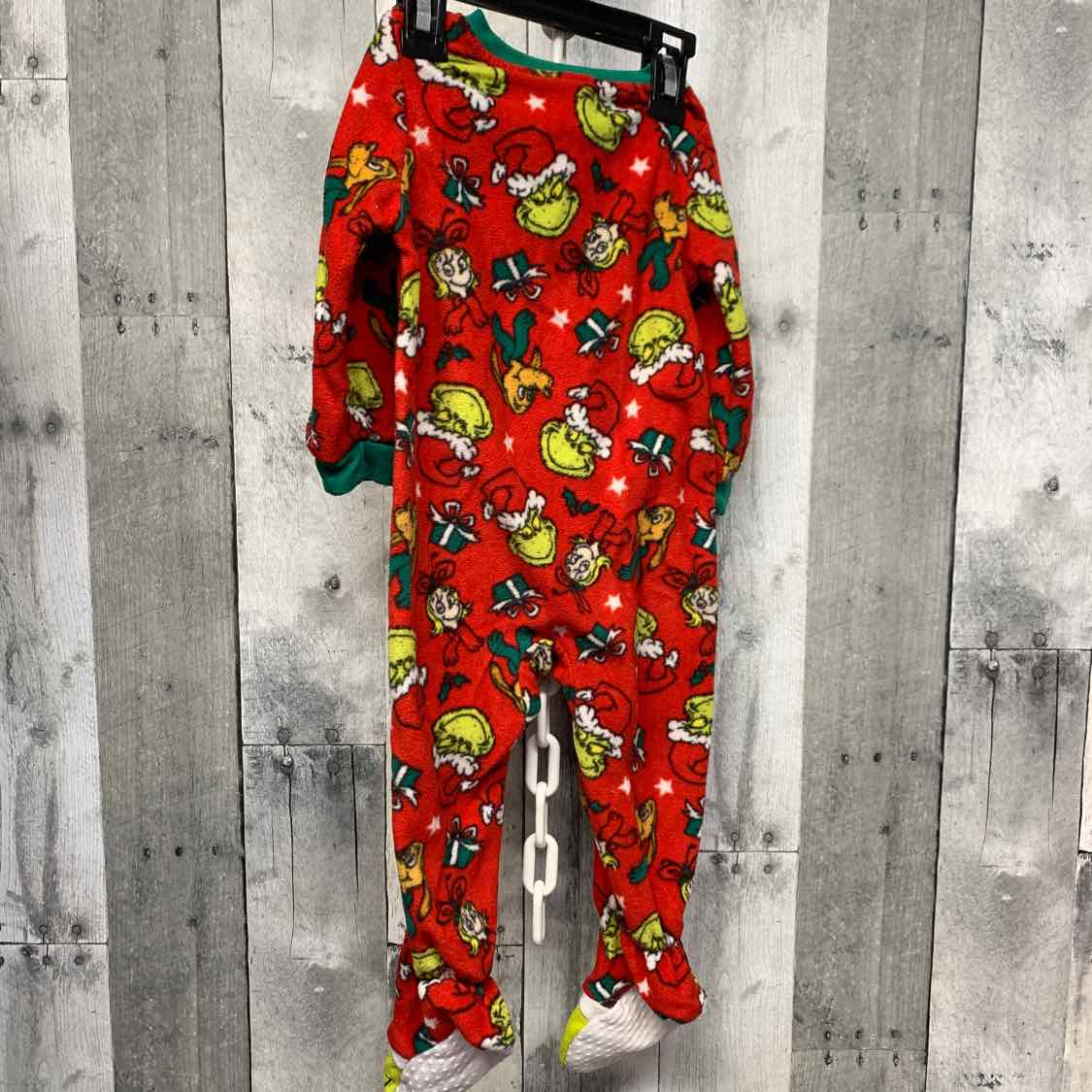 Size 12 Months Red/Green Dr Seuss Footy PJs