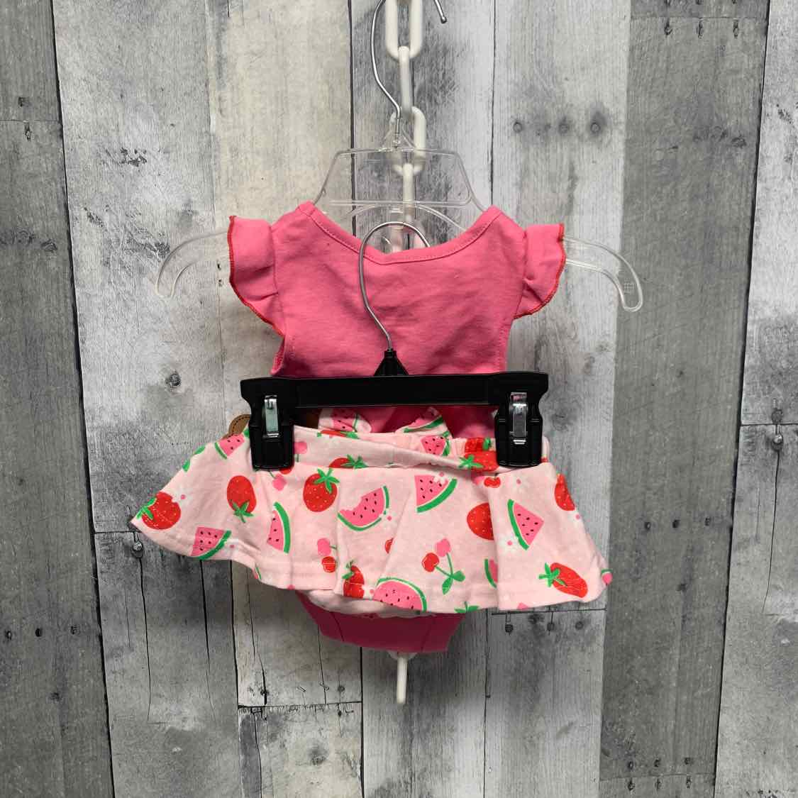 Size 3 Months Pink/Red Baby Essentials Shirt/Skirt