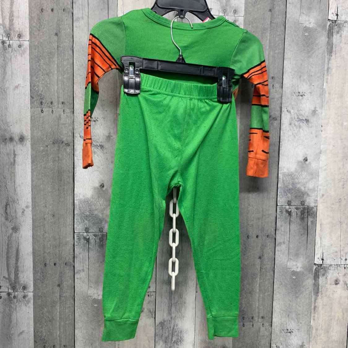 Size 5T Green/Orange TMNT 2pc PJs