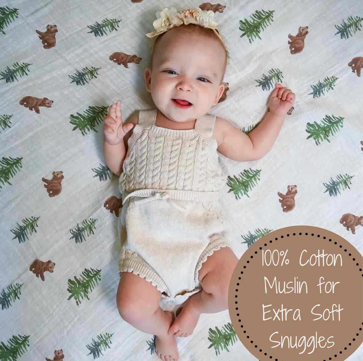 LollyBanks Baby Bear Receiving Blanket