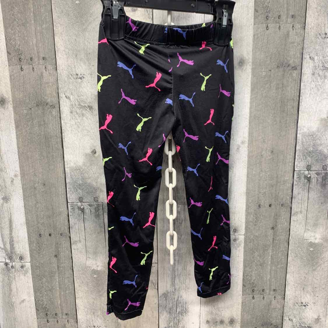 Size 6 Black Print Puma Athletic Pants