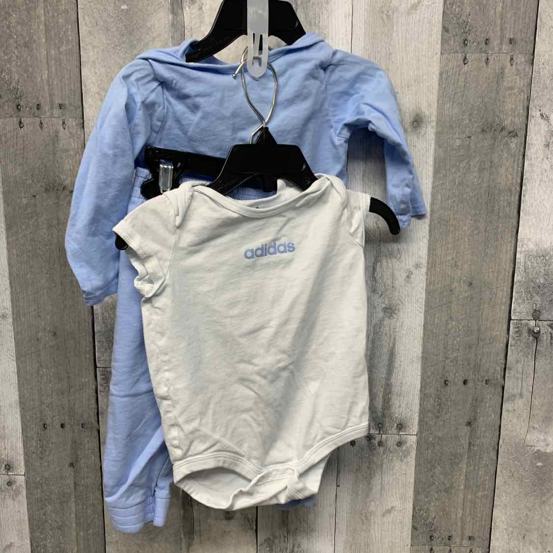 Size 9 Months White/Blue Sport Brand Shirt/Pants