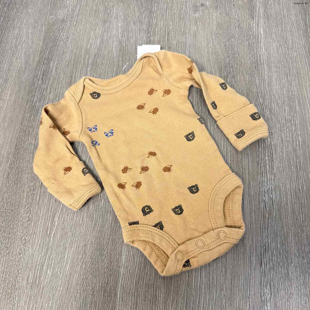 Size Preemie Brown Carter's Bodysuit
