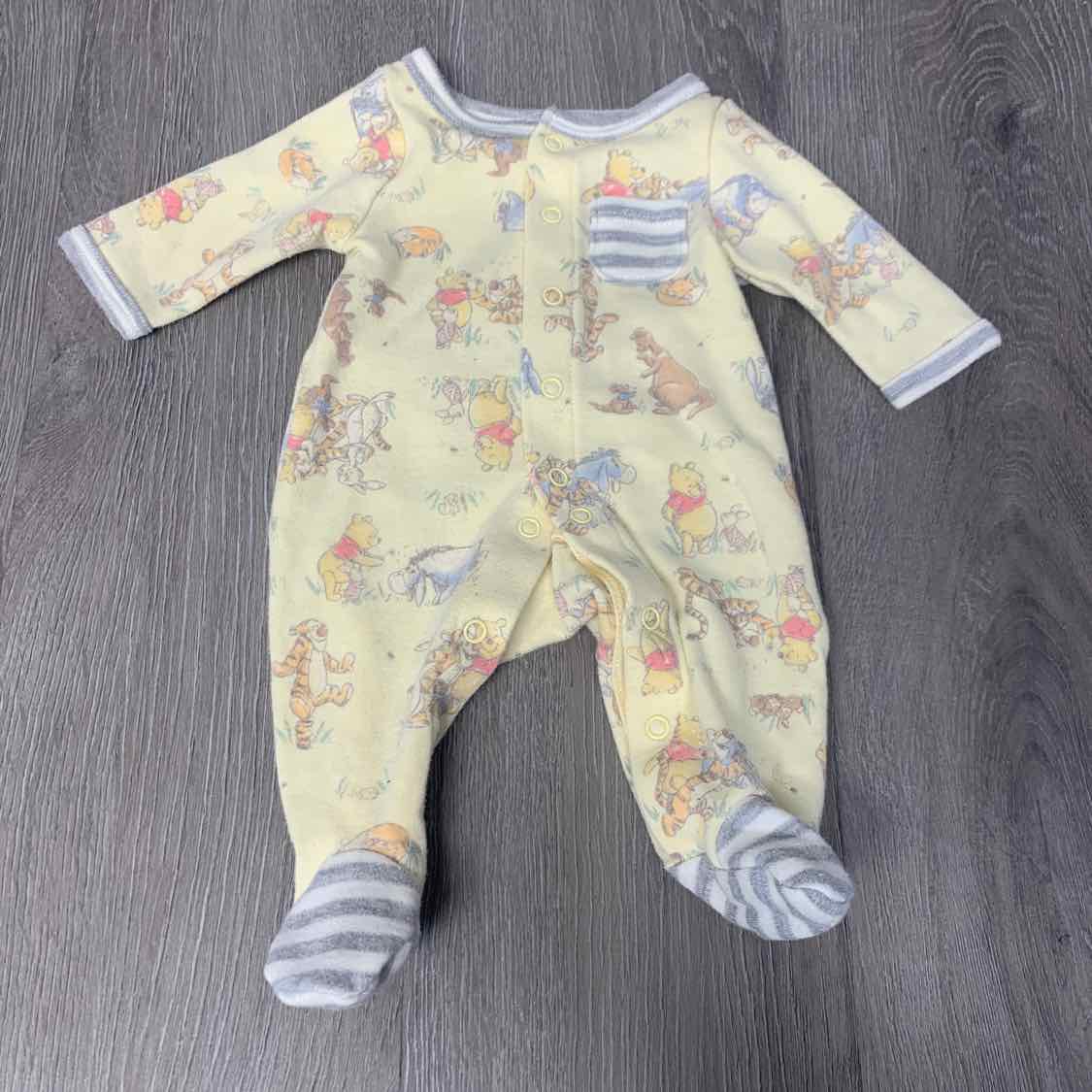 Size Preemie Yellow/Gray Disney Footy PJs - OodlesCB