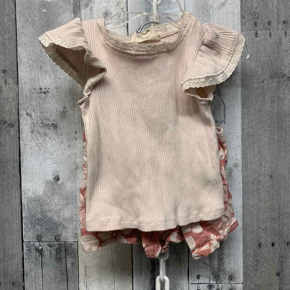 Size 2T Ivory/Pink Jessica Simpson Shirt/Shorts