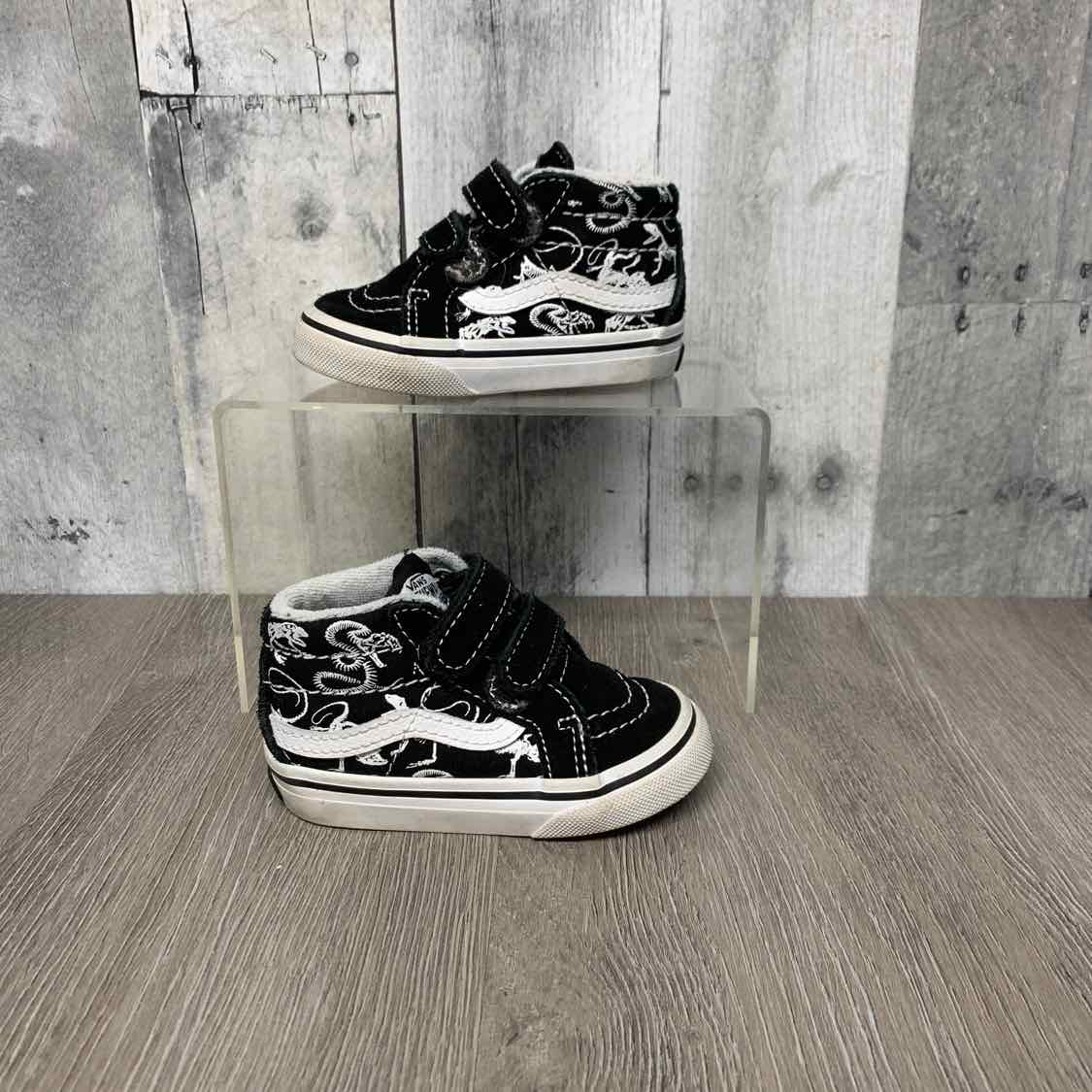 Size 4 Black/White Vans Sneakers