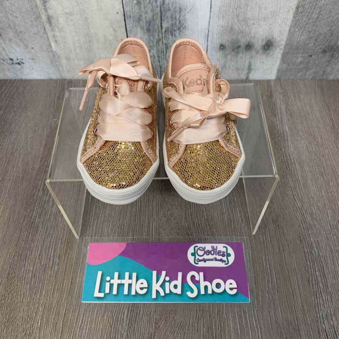 Size 4 Gold/White Keds Sneakers