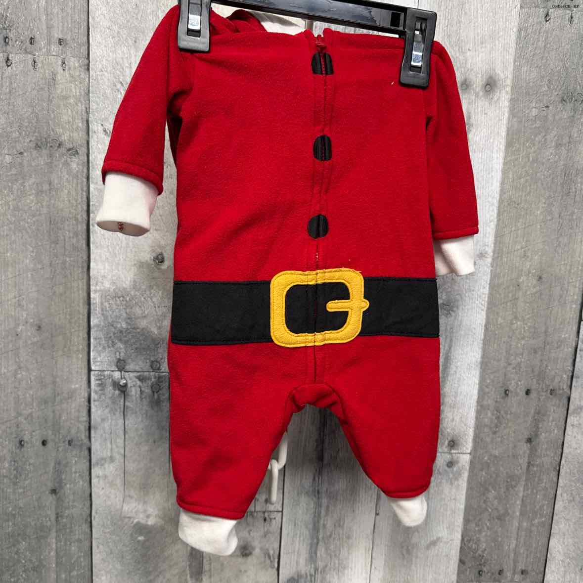 Size 0-3 Months Red/Black Child of Mine Footy PJs