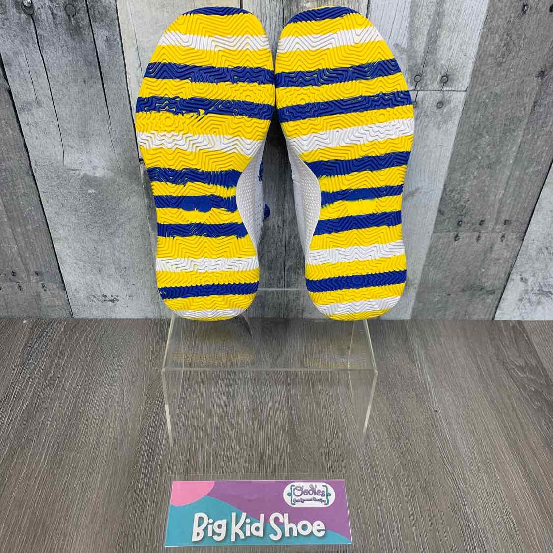 Size 5.5 Blue/Yellow Sport Brand Sneakers