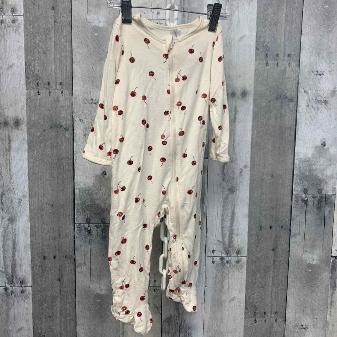 Size 3-6 Months White/Red Modern Moments by Gerber Footy PJs