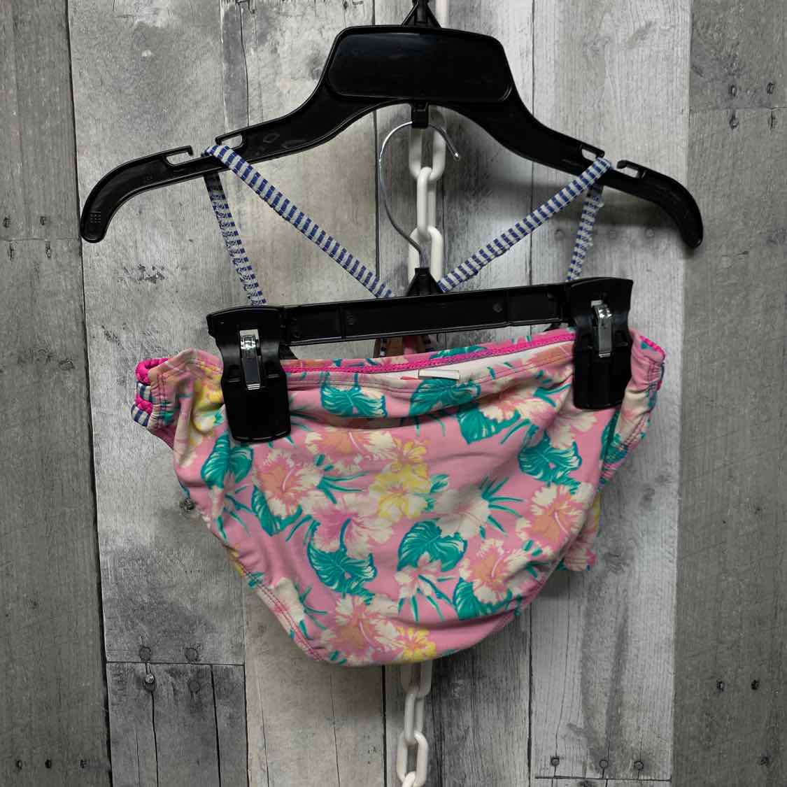 Size 14 Pink Floral Print J Khaki Swim Suit - 2pc+