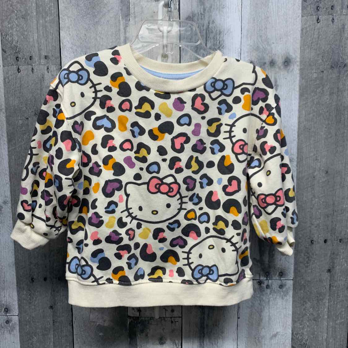 Size 2T White Plaid Hello Kitty Pull Over