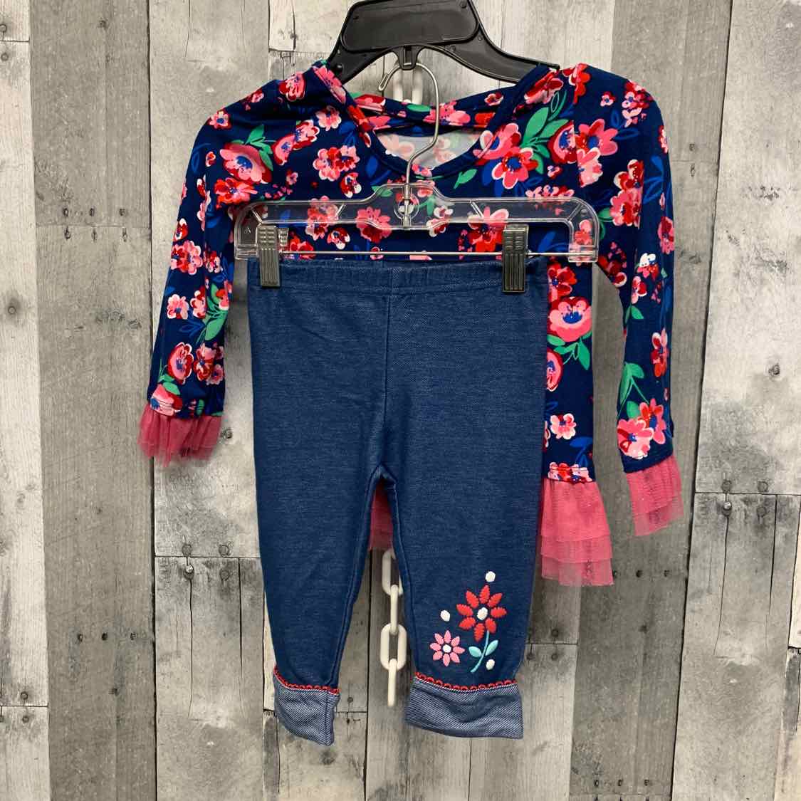 Size 4T Denim/Blue Nannette Shirt/Leggings