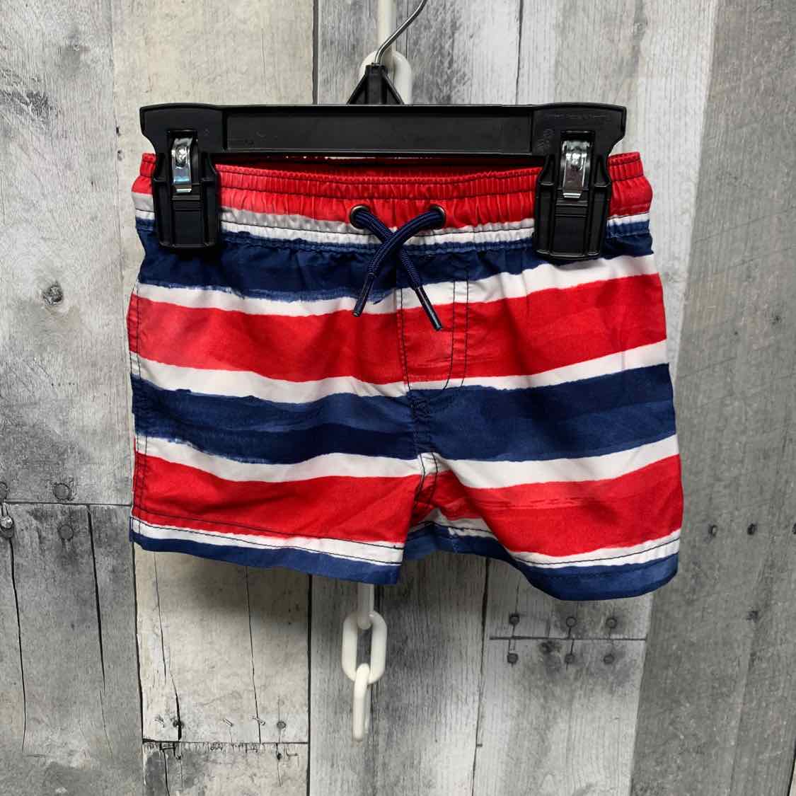 Size 6 Months Red/Navy Just One You Swim Trunks