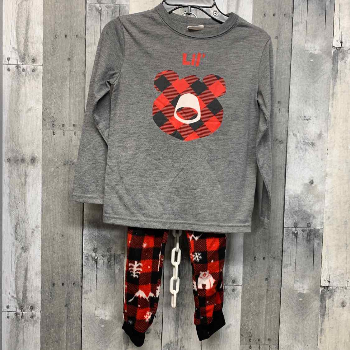 Size 6/7 Gray/Red Holiday Brands 2pc PJs