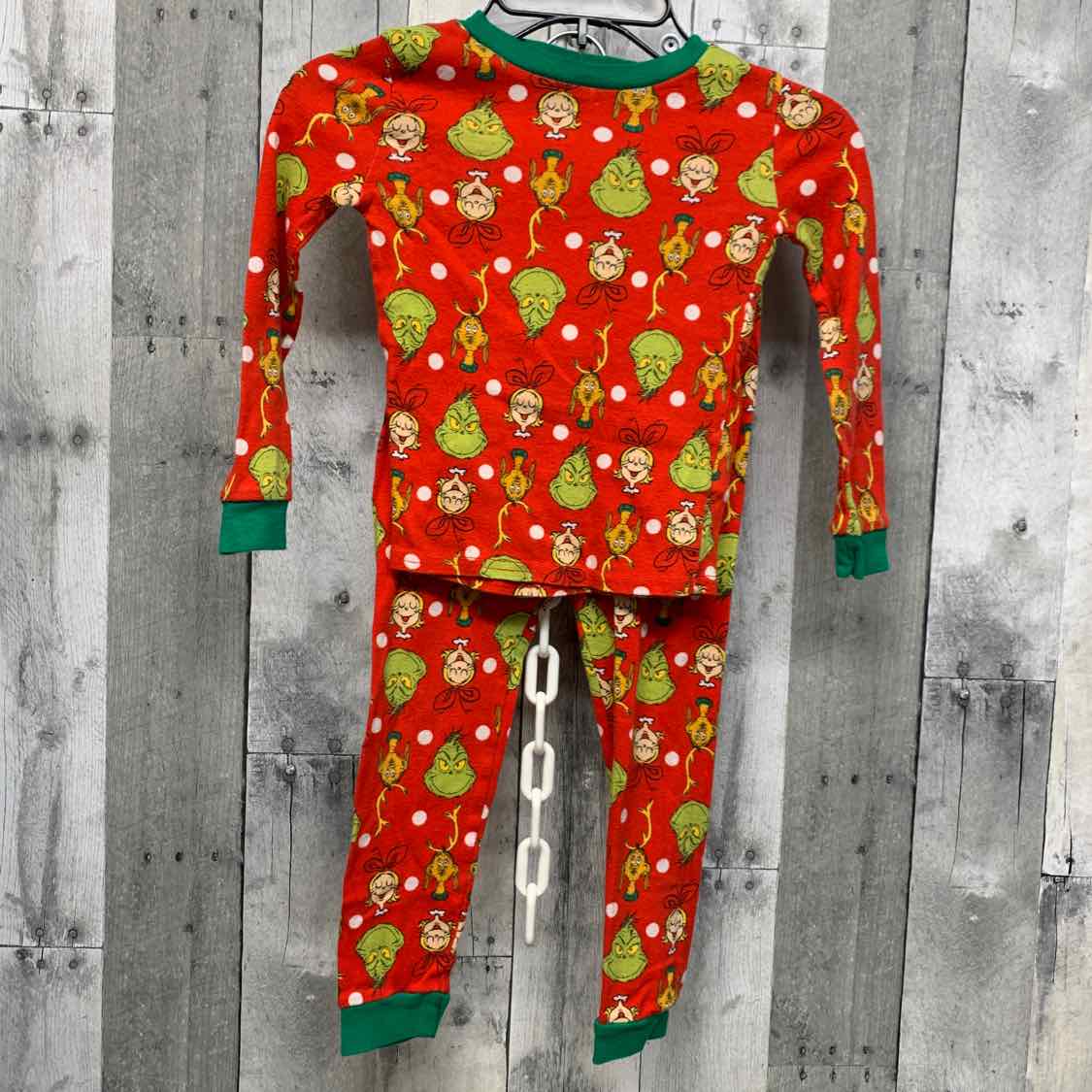 Size 5T Green/Red Dr Seuss 2pc PJs