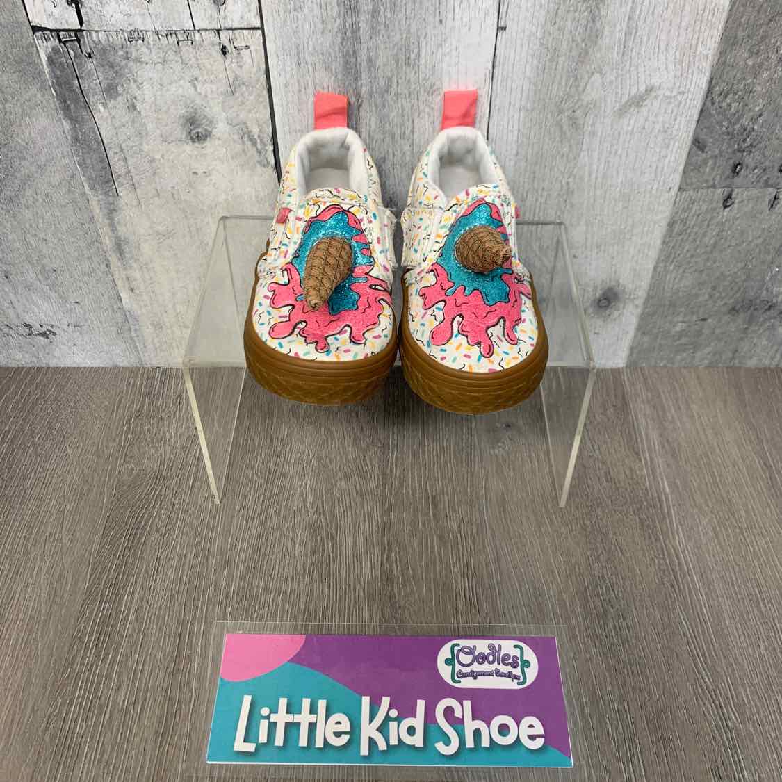 Size 5 White/Pink Vans Sneakers