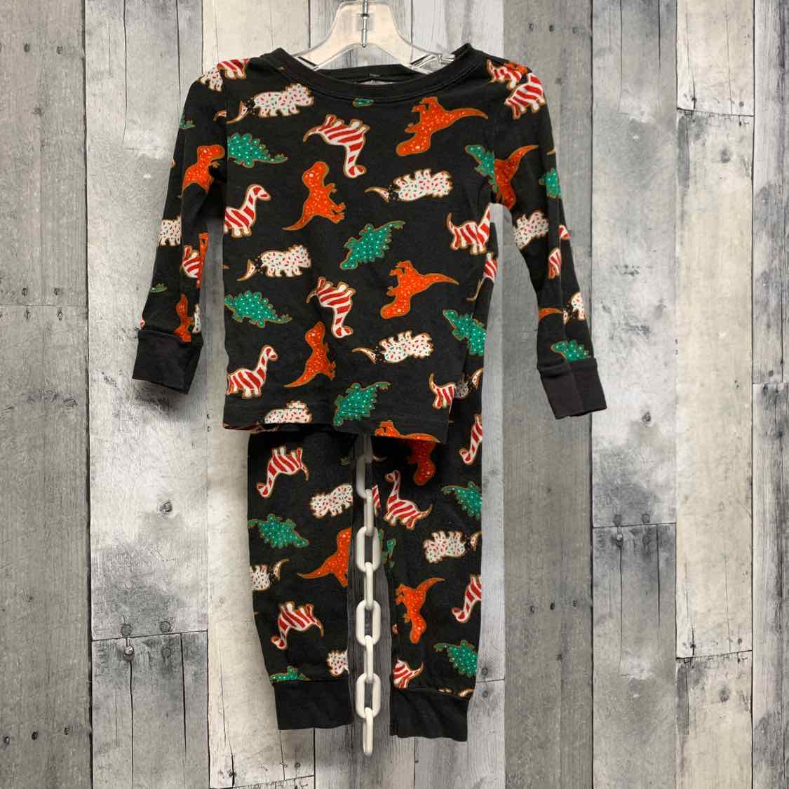 Size 2T Black Print Old Navy 2pc PJs