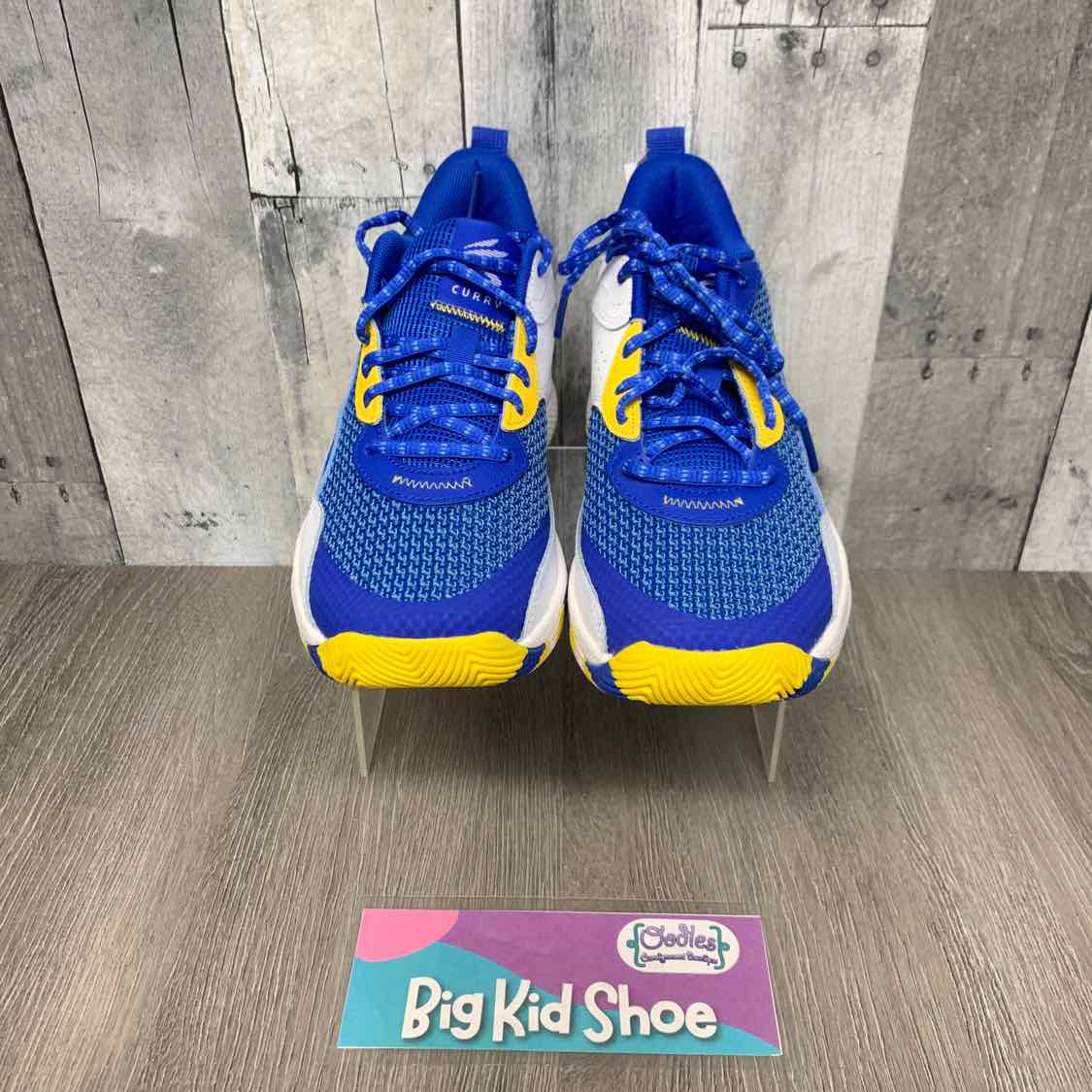 Size 4.5 Blue/Yellow Sport Brand Sneakers