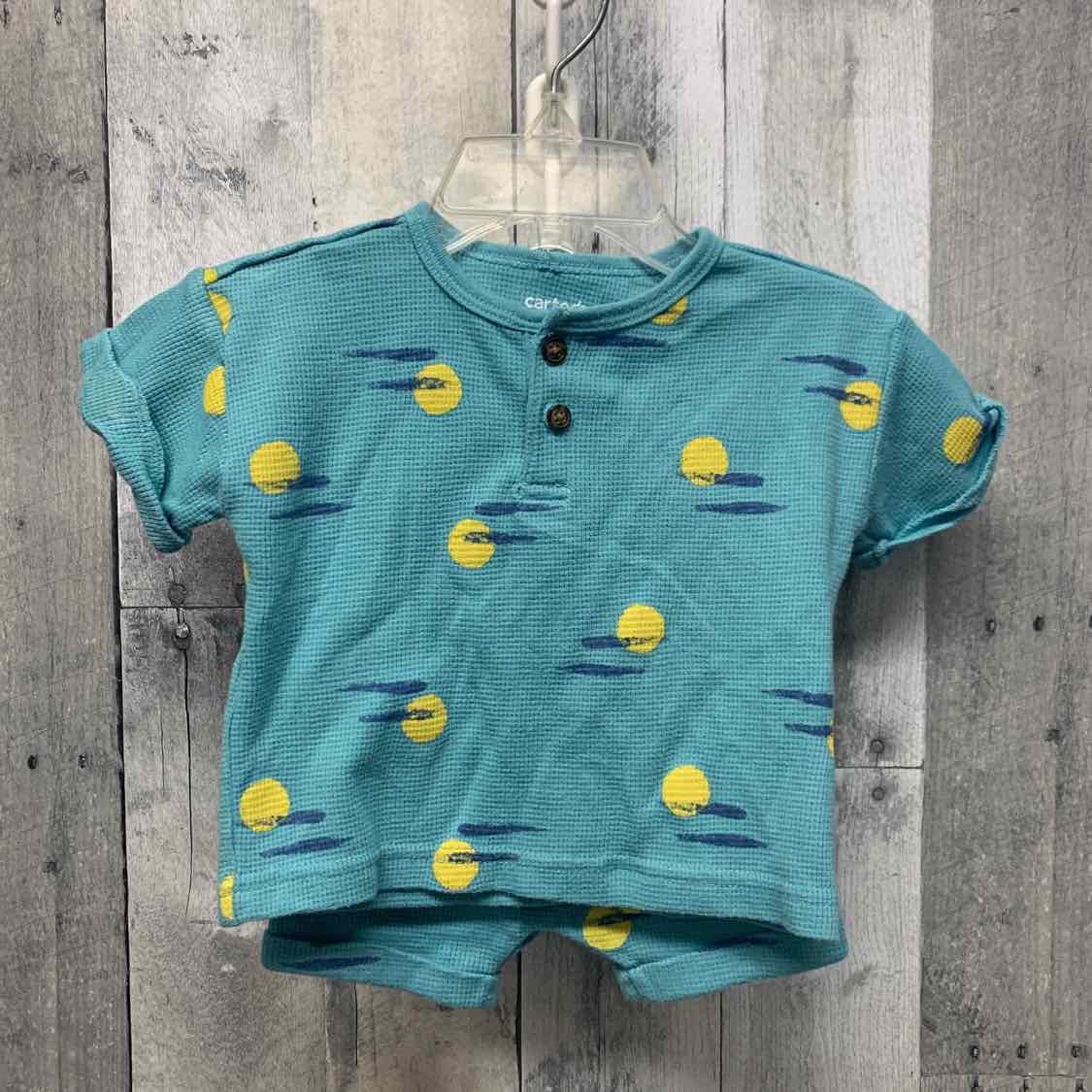 Size 6-9 Months Blue/Yellow Carter's Shirt/Shorts