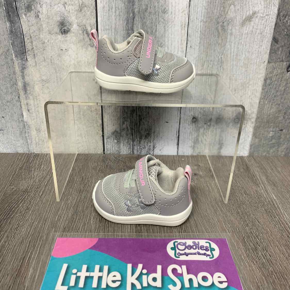 Size 2 Gray/Pink Sport Brand Sneakers