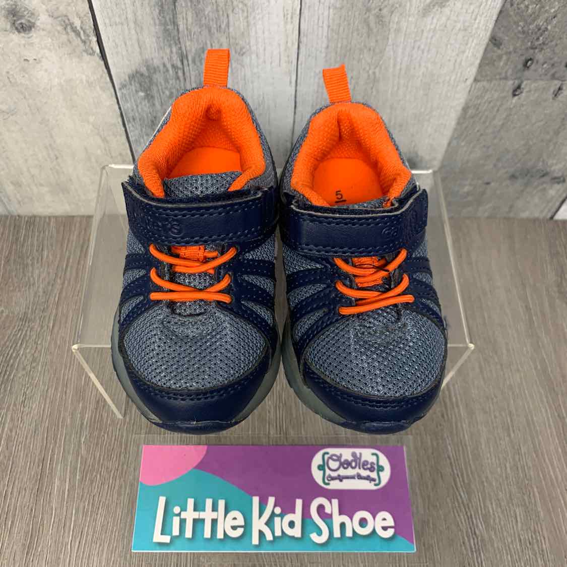 Size 5 Navy/Orange Carter's Sneakers - OodlesCB