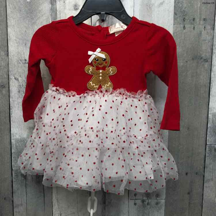 Size 3-6 Months Red/White Nannette Dress