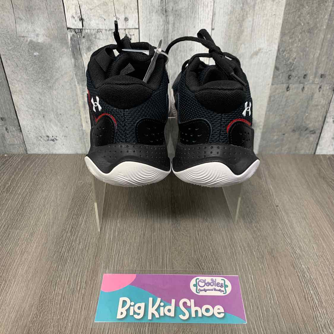 Size 5 Black/Red Sport Brand Sneakers