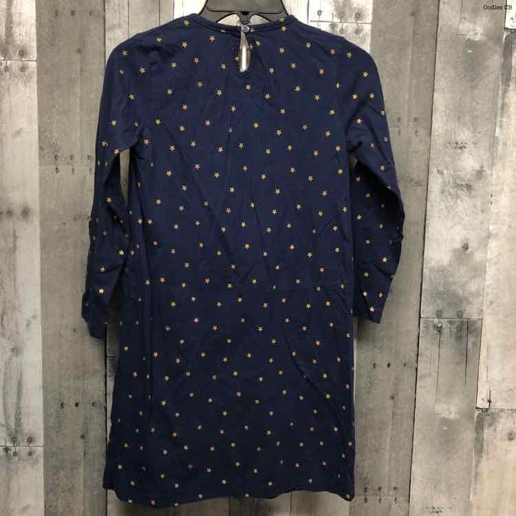 Size 8 Navy/Gold Mid Brand LS Dress