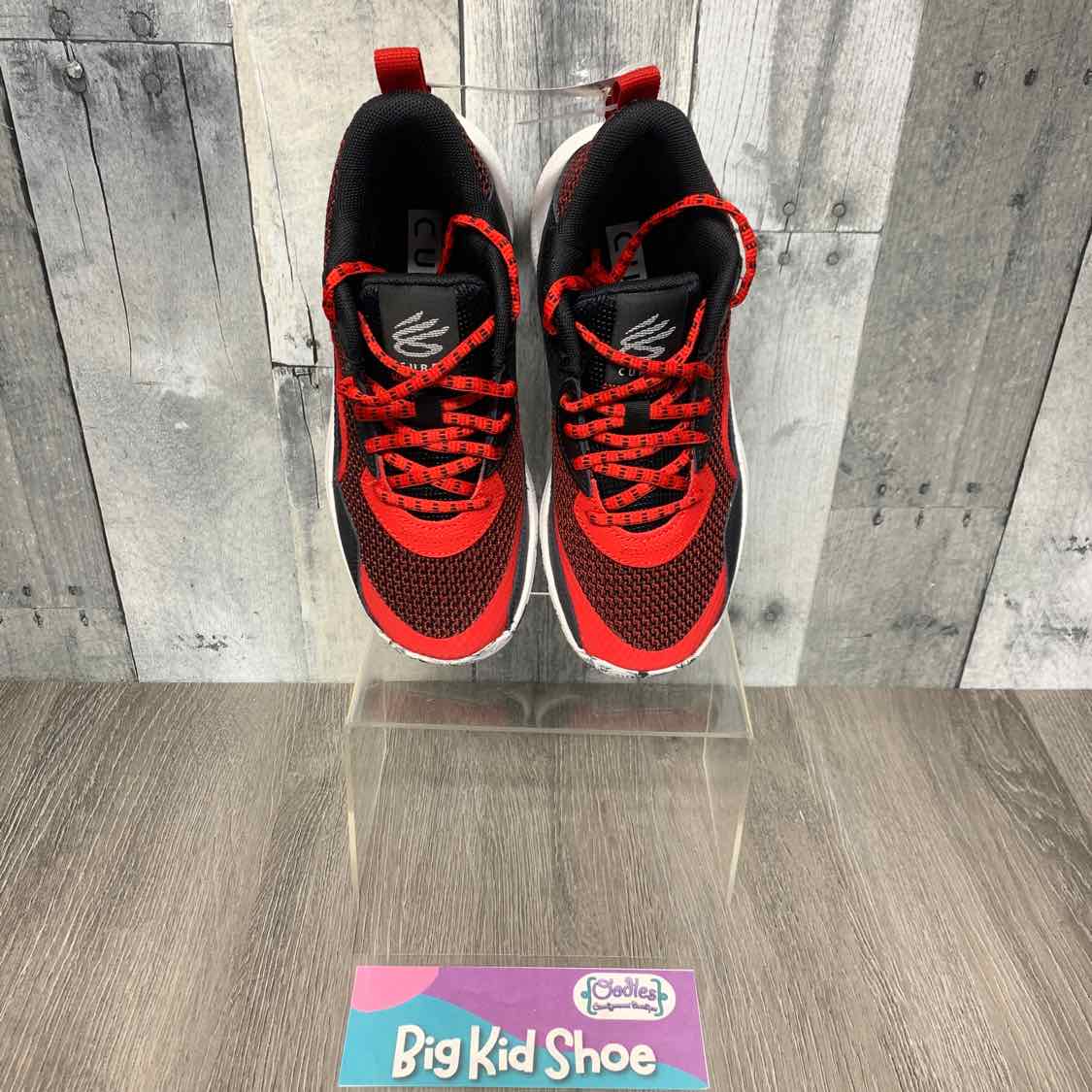 Size 4 Black/Red Sport Brand Sneakers