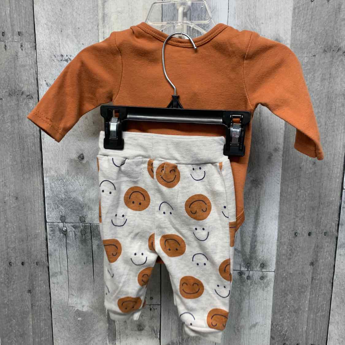 Size 0-3 Months Brown/Gray B Brand Shirt/Pants