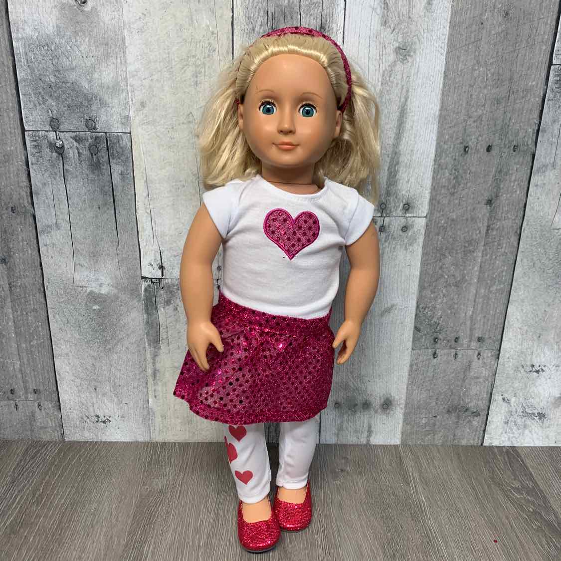 5pc 18" Valentine's Day Shirt/Skirt/HB - OodlesCB