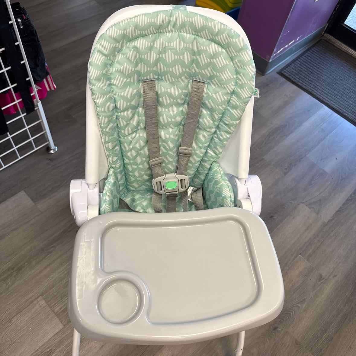 Ingenuity White/Teal High Chair