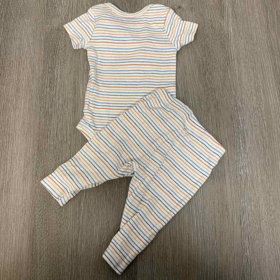 Size Preemie White Striped Just One You Shirt/Pants