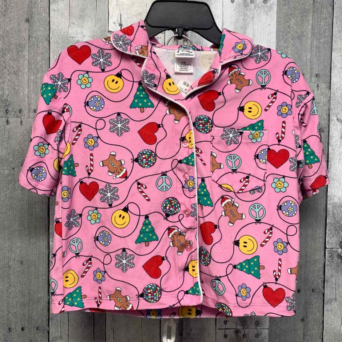 Size 8 Pink Print Art Class 2pc PJs