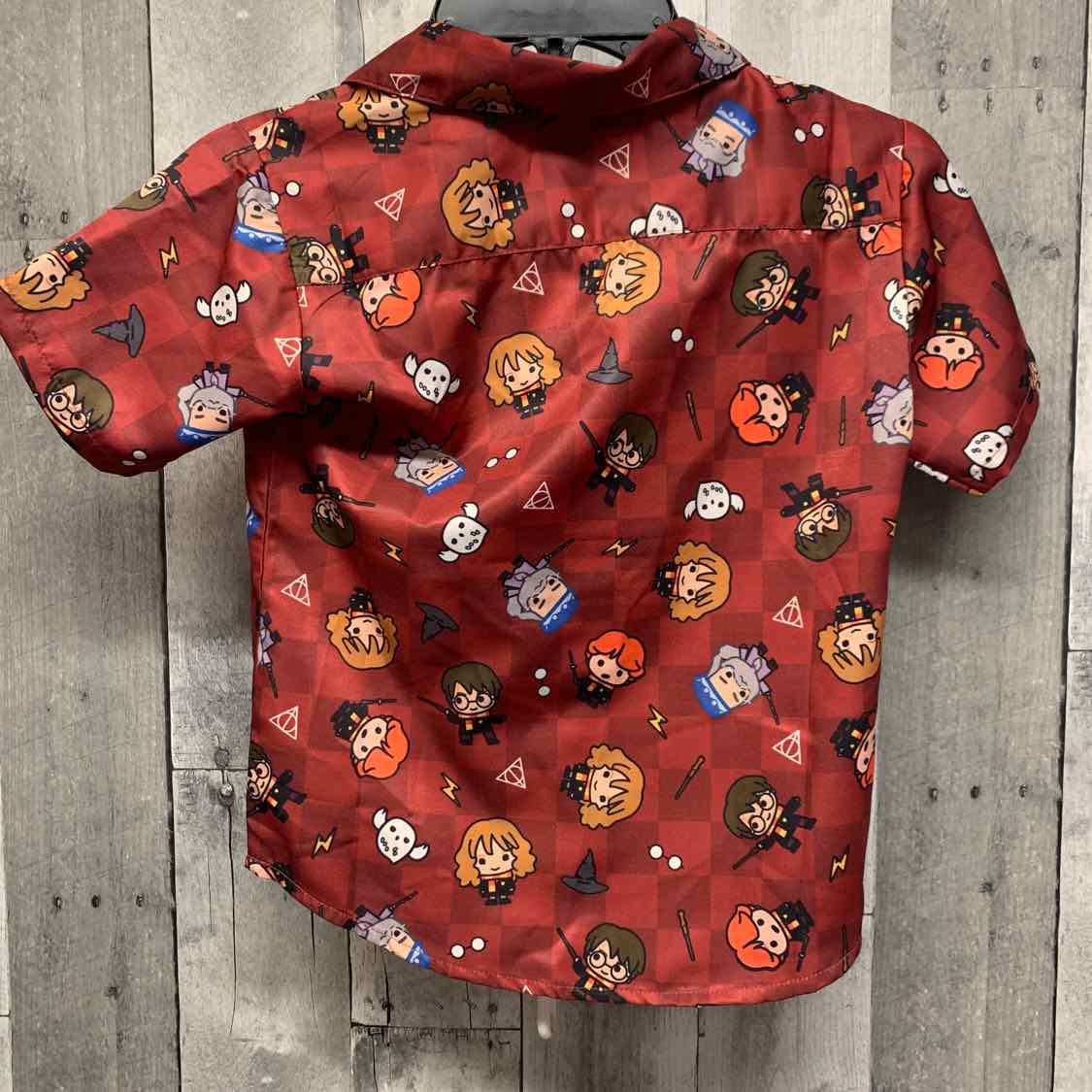 Size 5 Red Print Harry Potter Button Up