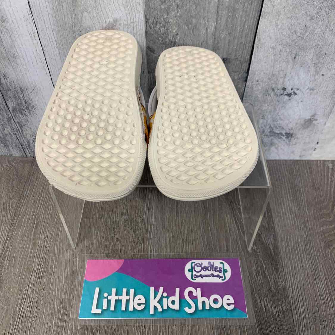 Size 7 White/Yellow Vans Sandals