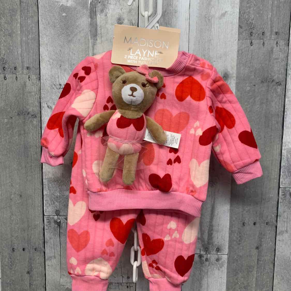 Size 6-9 Months Pink Print B Brand Sweats - 2pc