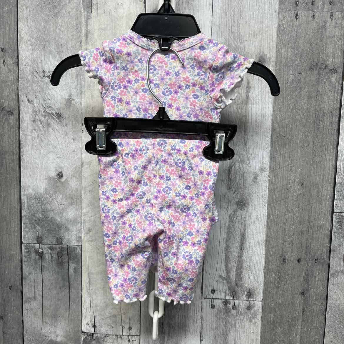 Size Newborn Purple Floral Print Just One You Shirt/Leggings
