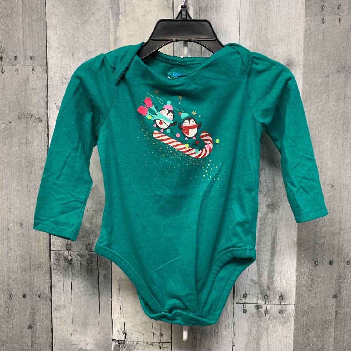 Size 12 Months Green/Red B Brand Bodysuit