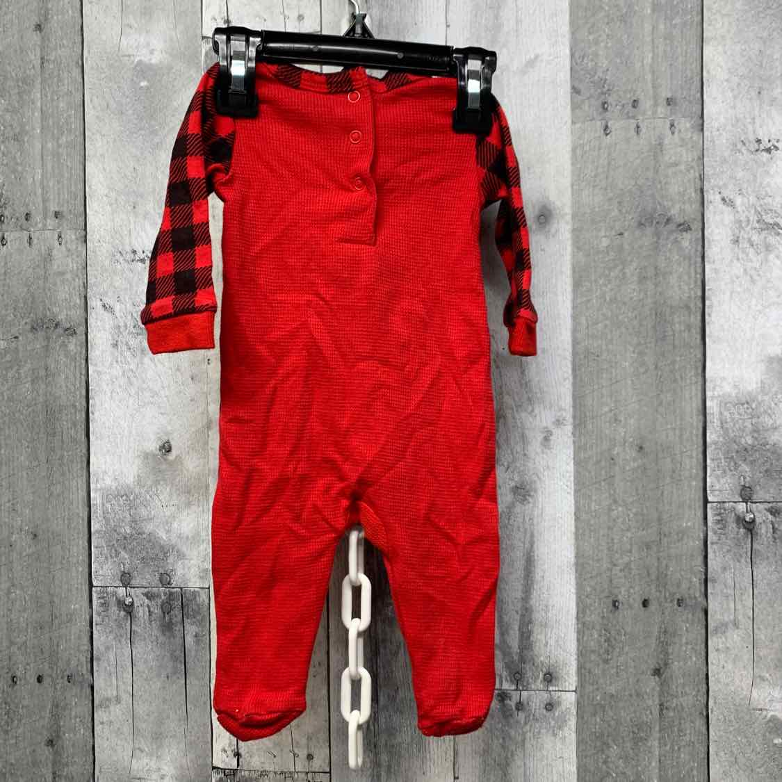 Size 3 Months Red Graphic Baby Essentials Footy PJs
