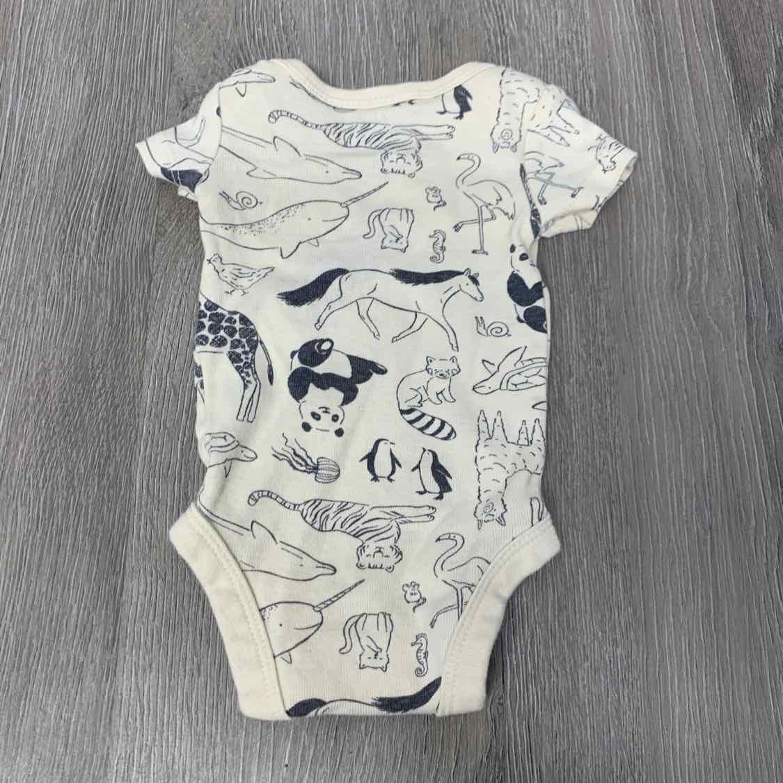 Size Preemie Gray/Brown Carter's Bodysuit