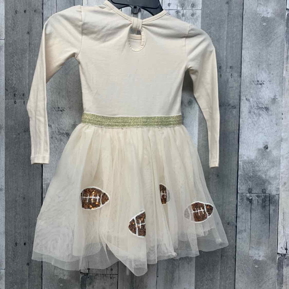 Size 4 Ivory/Brown Btween LS Dress