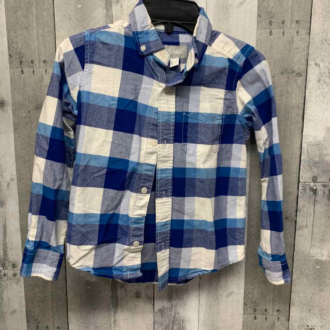 Size 5/6 Blue/White Children's Place LS Button Up
