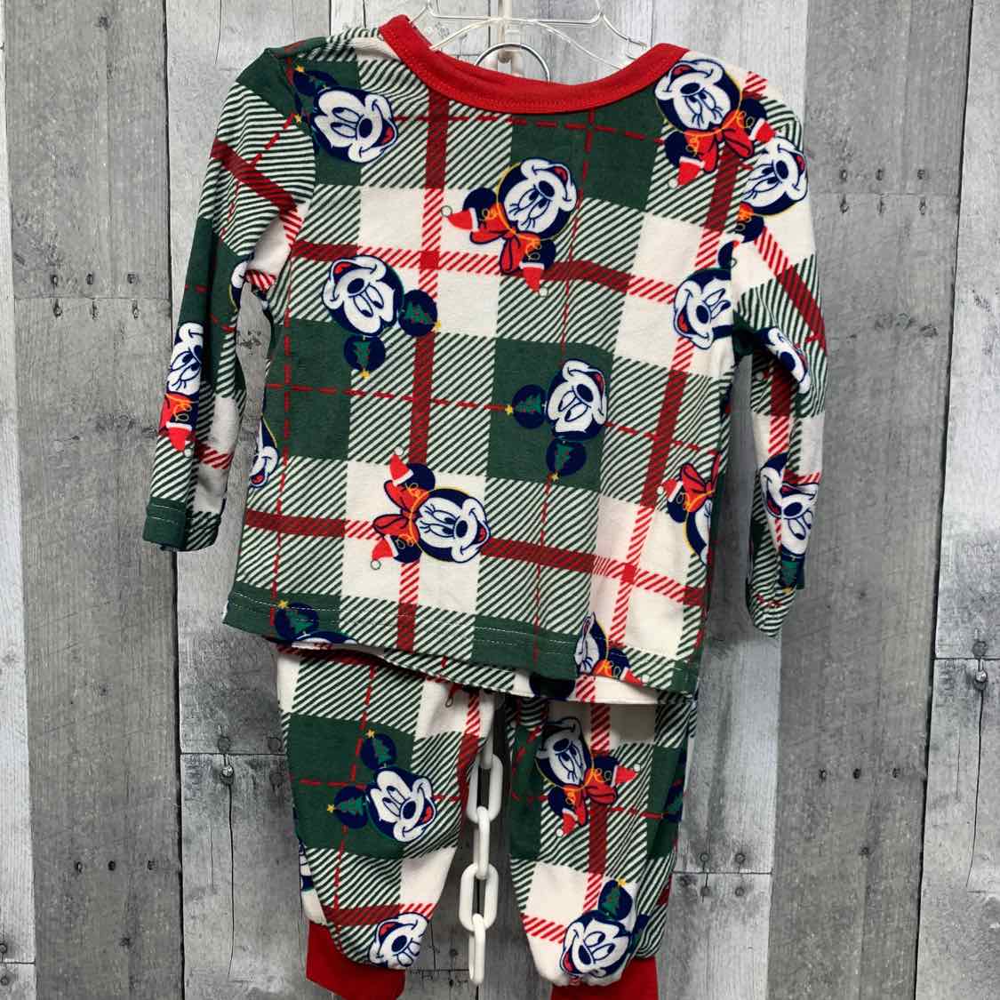 Size 2T Red/Green Disney 2pc PJs