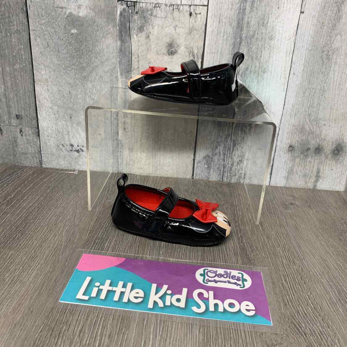 Size 3 Black/Red Disney Soft Sole Shoes