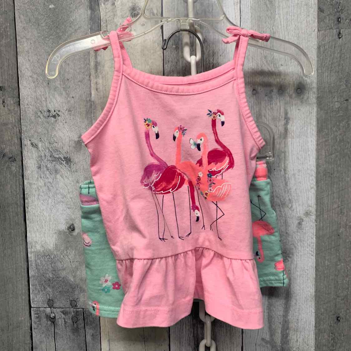 Size 12 Months Pink/Teal Carter's Shirt/Shorts