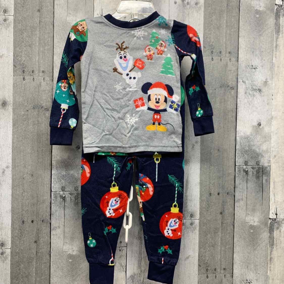 Size 3T Navy/Gray Disney 2pc PJs