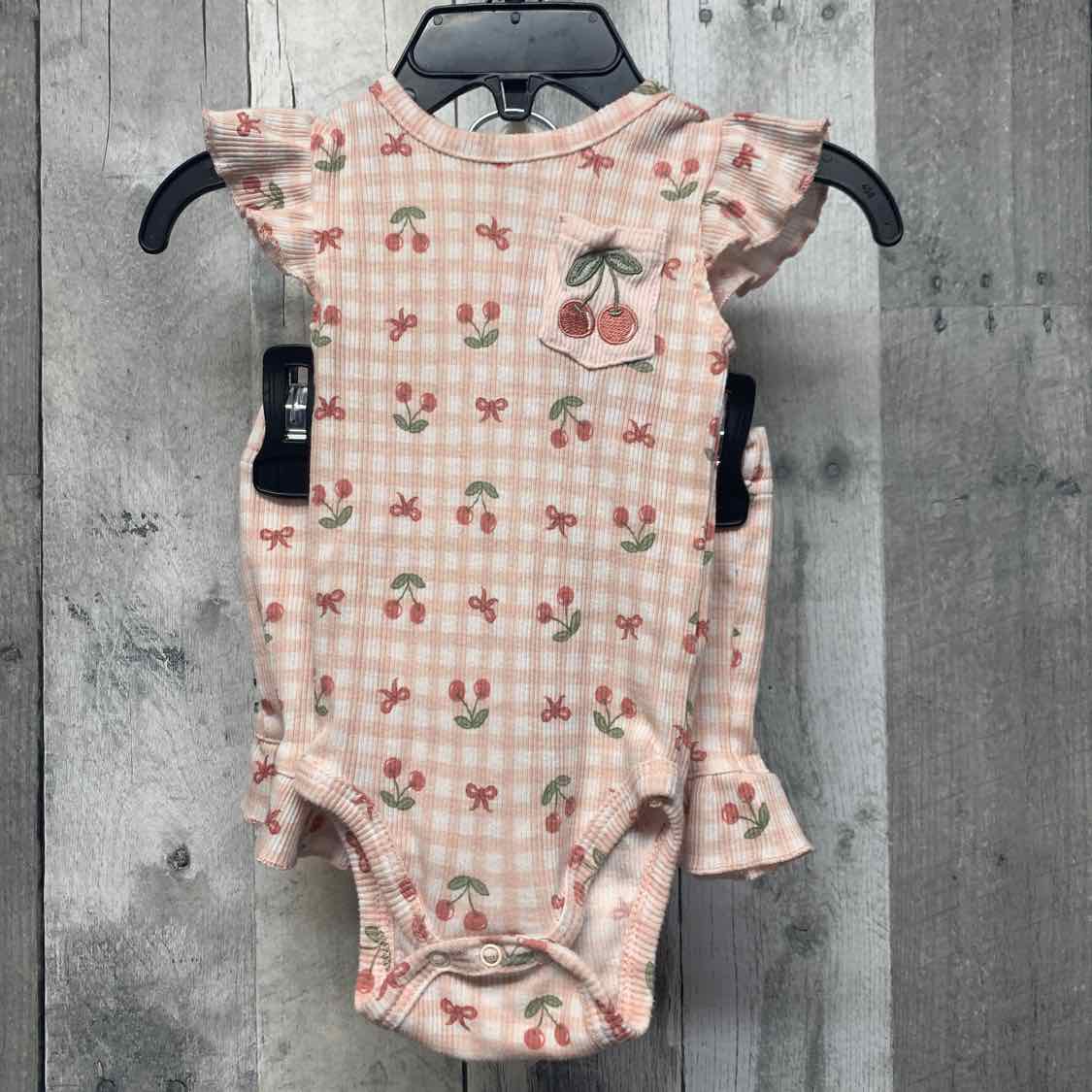 Size 3-6 Months Pink Graphic Chick Pea Shirt/Shorts